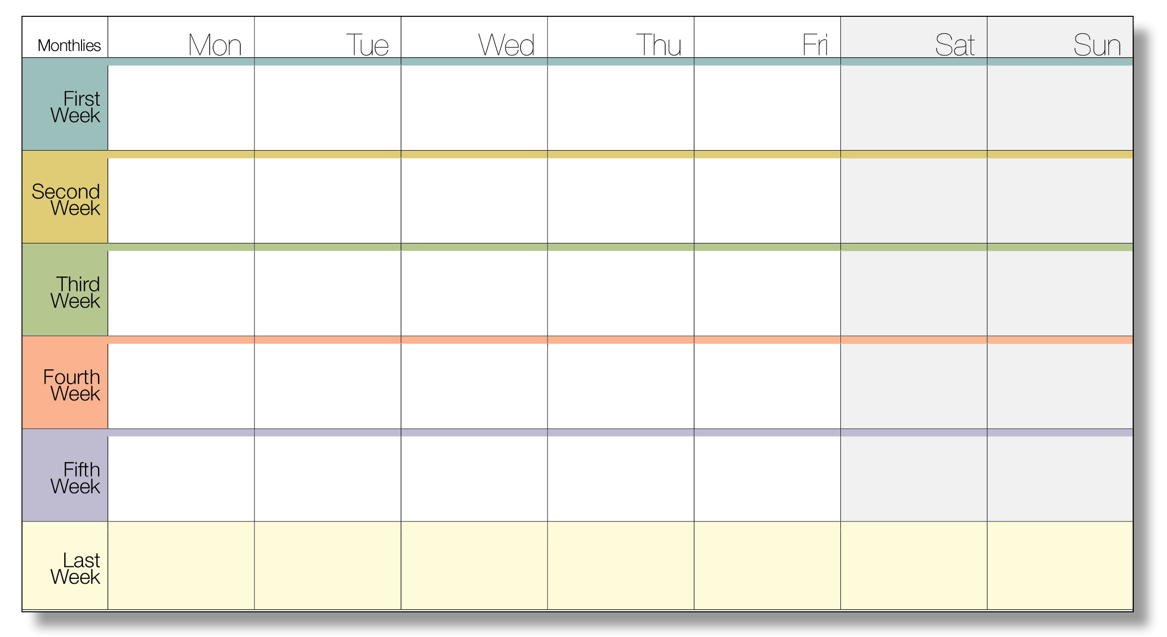 WeekDate, Best Paper Calendar, Weekly Planner, Organizer Calendar